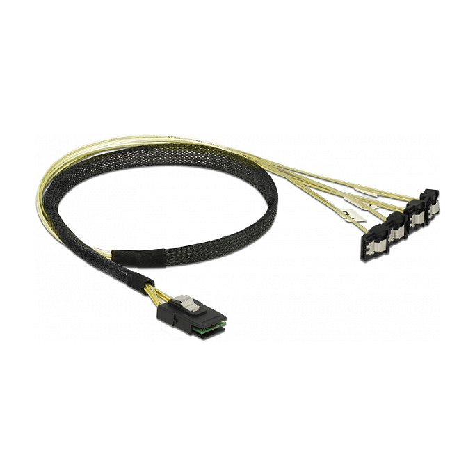 Interni SAS/SATA kabel DELOCK Mini SAS SFF-8087 na 4x SATA 7-pin (0.5 m, kutni konektori)-0