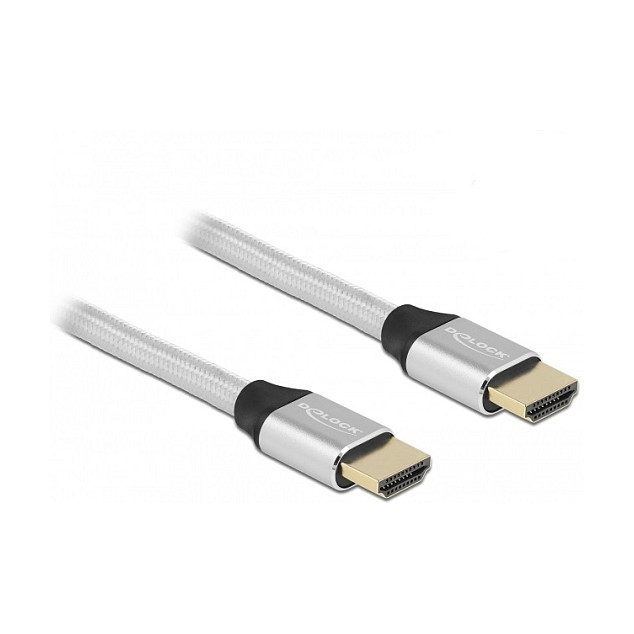 HDMI kabel DELOCK Ultra High Speed 3m (8K 60Hz, 48 Gbps, certificiran, srebrni)