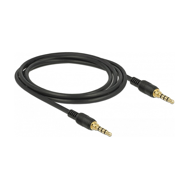 Audio kabel DELOCK 3.5mm 4-pinski (M/M), 2m, crni-1