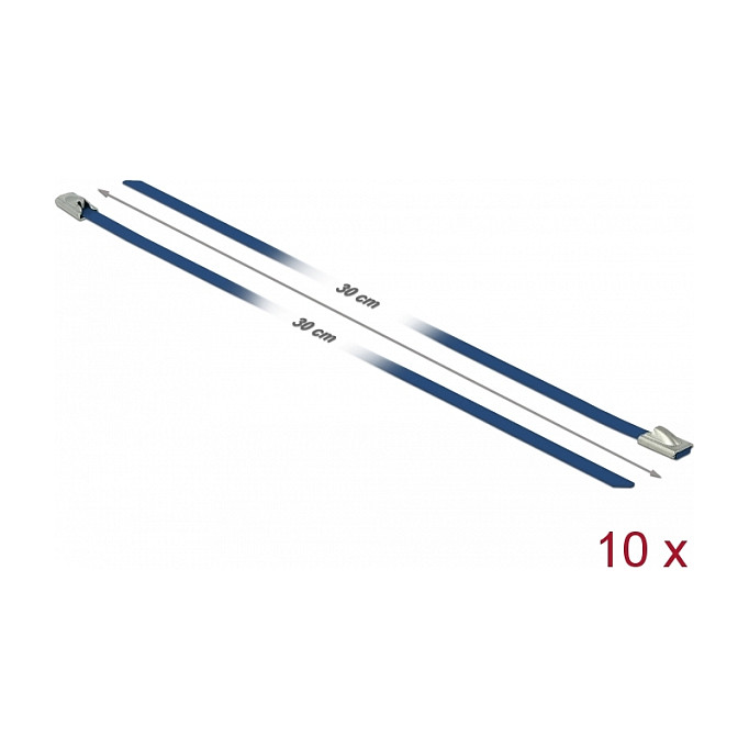 DELOCK Inox vezice 300 x 4.6 mm plave (10 komada, do 45 kg)-1
