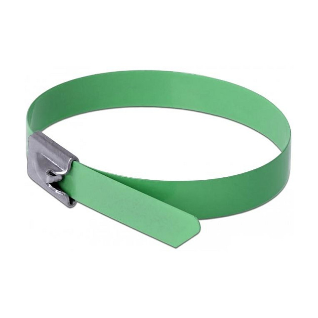Vezice za kabele DELOCK od nehrđajućeg čelika 400 x 7.9 mm zelene (10 kom, 135 kg)-0