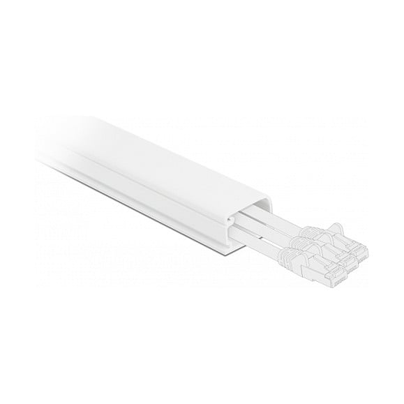 Kanalica za kablove DELOCK 20724 (83 x 54 mm, 1 m, samoljepljiva, bijela)-0
