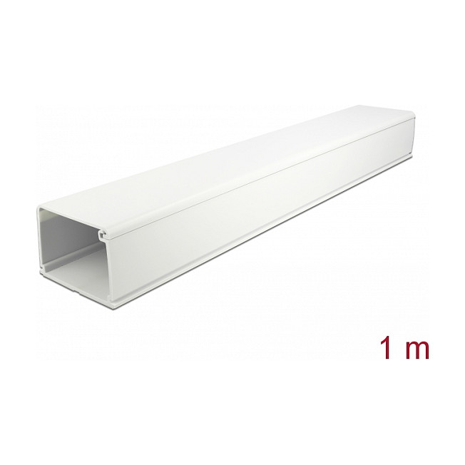 Kanalica za kablove DELOCK 20724 (83 x 54 mm, 1 m, samoljepljiva, bijela)-1