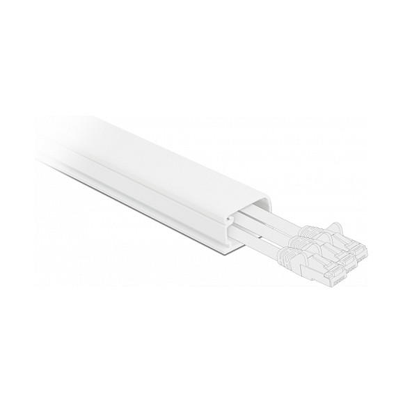Kanalica za kablove DELOCK samoljepljiva 57 x 28 mm (1 m, bijela)-0