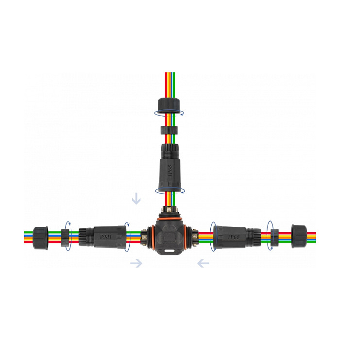 Konektor za kabel DELOCK T-oblik 5-pinski (IP68, za kabele 4.5 - 7.5 mm)-2