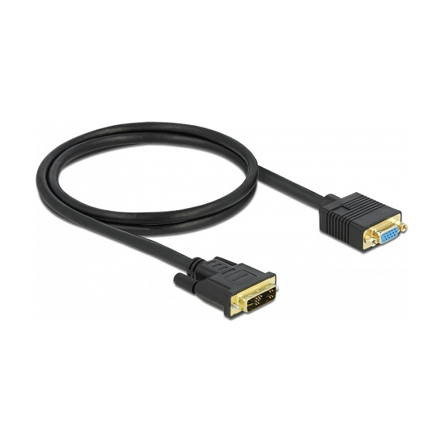 DVI na VGA kabel DELOCK 86752 (DVI-A 12+5 muški na VGA ženski, 1 m)-0