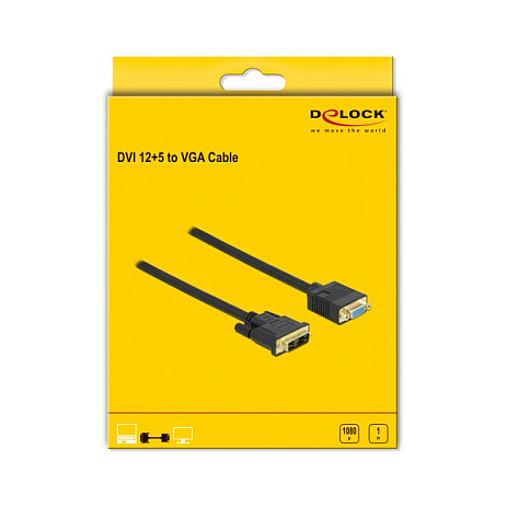 DVI na VGA kabel DELOCK 86752 (DVI-A 12+5 muški na VGA ženski, 1 m)-2
