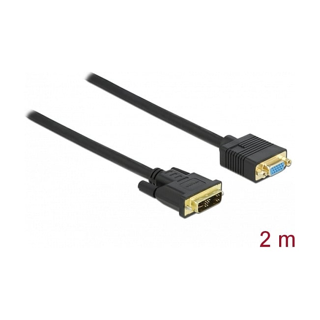 DVI na VGA kabel DELOCK 86753 (DVI-I 12+5 M na VGA Ž, 2 m)-1