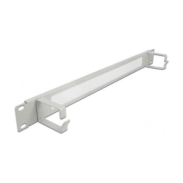 Organizator kabela DELOCK 19″ s četkom i 2 nosača 1U (za mrežni ormar, sivi)-0
