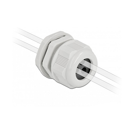 Uvodnica za kabel DELOCK PG9 (3 ulaza, IP68, siva, 2 kom)-3
