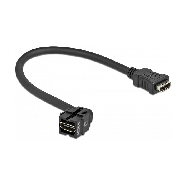 Keystone Modul DELOCK 86854 (HDMI Ž na HDMI Ž s kabelom, 250°, 4K 60Hz)-0