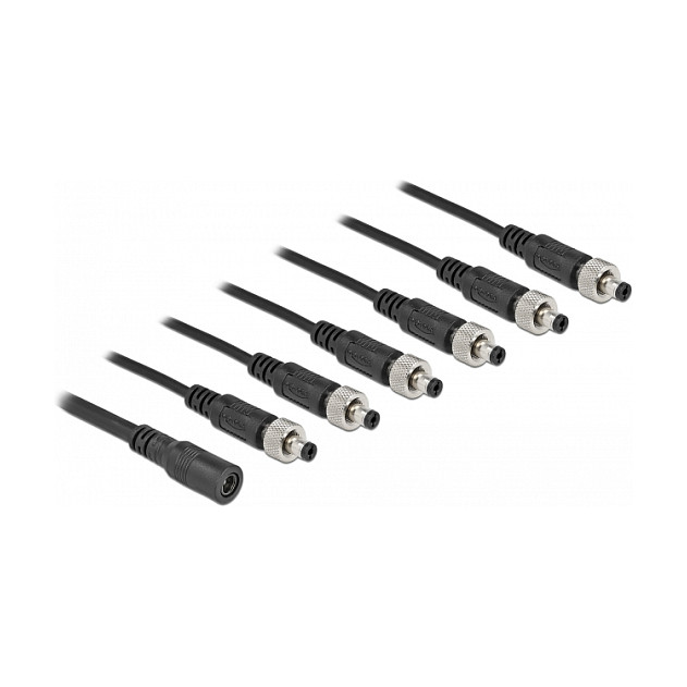 DELOCK DC razdjelni kabel za napajanje 5.5 x 2.1 mm (1x ženski na 6x muški, 30 cm)-1