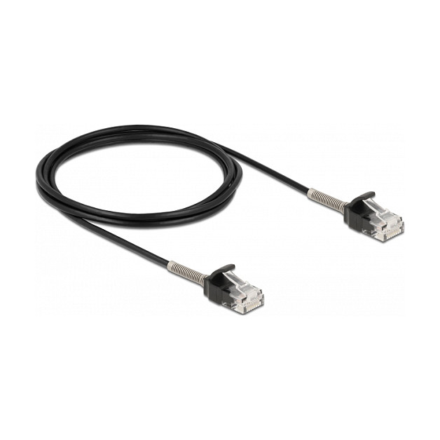 Mrežni kabel DELOCK Cat.6A S/FTP (RJ45, 2m, LSZH, crni)-1