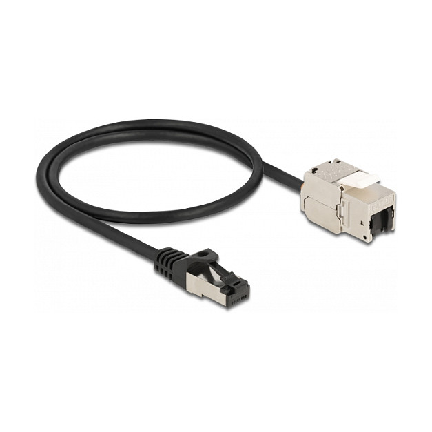 Mrežni kabel DELOCK 87025 (RJ45 na Keystone, Cat.6A, 50 cm) crni-1