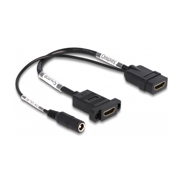 HDMI kabel za ugradnju DELOCK 87038 (4K 60 Hz, DC napajanje, 0.3 m)-0