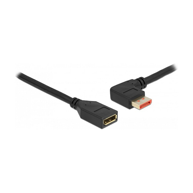 Delock DisplayPort 1.4 produžni kabel 8K 60Hz (DP M 90° lijevo kutni > DP Ž) 1m