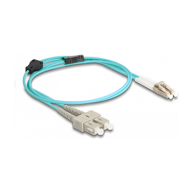 Optički kabel DELOCK 87910 (LC Duplex na SC Duplex, Multimode OM3, 1 m, metalno ojačanje)-0
