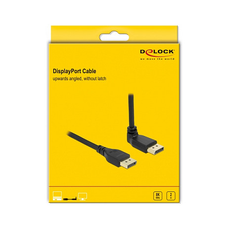 DELOCK DisplayPort 1.4 kabel 8K 60Hz 2m (ravni na 90° kutni konektor)-2