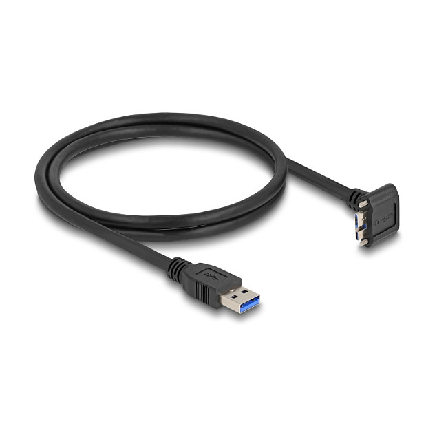 USB Kabel DELOCK USB-A na Micro-B 5 Gbps (1m, 90° kutni, s vijcima)-1