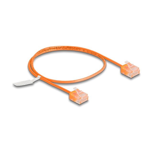 Mrežni kabel DELOCK RJ45 Cat.6 U/UTP Ultra Slim 0.5m narančasti