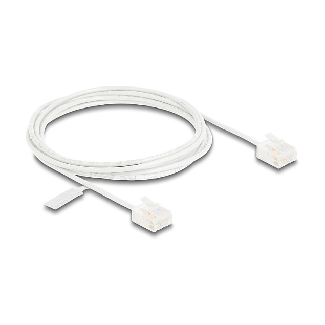 Mrežni kabel DELOCK Cat.6 U/UTP Ultra Slim 2m bijeli (kratki konektori)-0