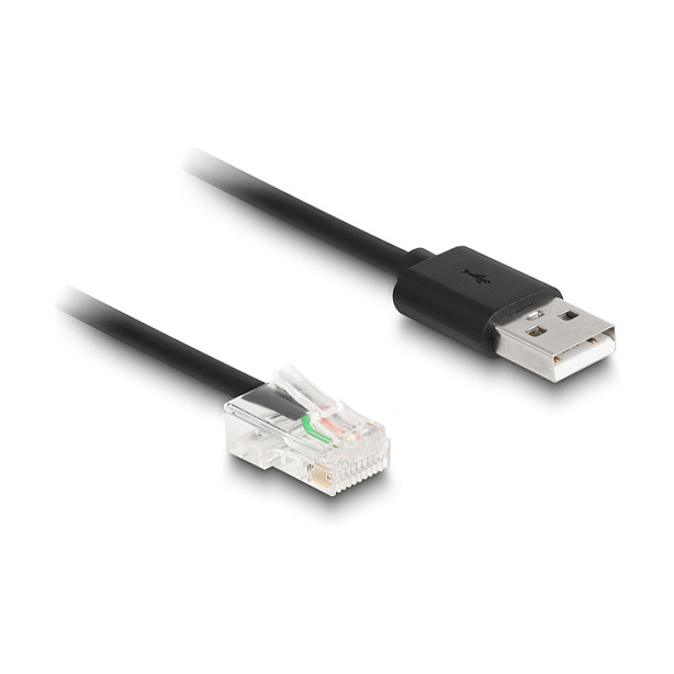 Kabel DELOCK 90601 RJ50 na USB-A za barkod skener (spiralni, 2 m)-1