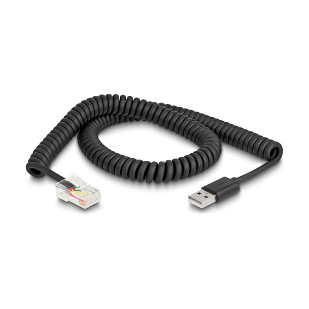 USB kabel DELOCK RJ50 na USB 2.0 Type-A spiralni 2 m (FTDI čipset)