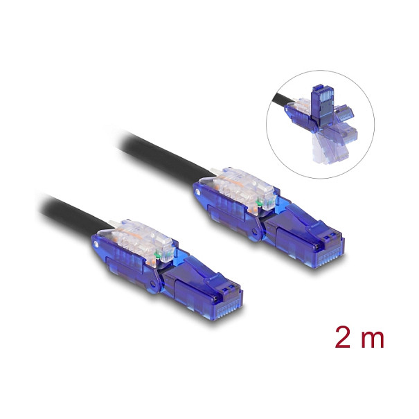 Mrežni kabel DELOCK Cat.6 U/UTP 2m (180° kutni konektori)-1