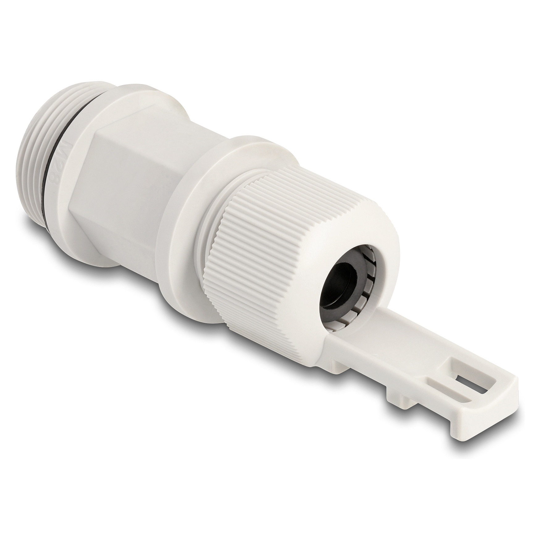 Uvodnica za kabel DELOCK M28 s nosačem za vezicu (IP68, 13-18 mm) siva-0