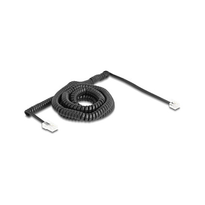 Telefonski spiralni kabel DELOCK RJ11 na RJ45, 10 m, crni-1