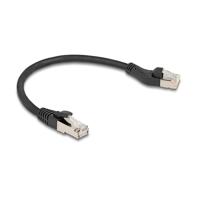 Mrežni kabel DELOCK Cat.8.1 S/FTP (RJ45 lijevo kutni 45°, 0.25m, 40 Gbps) crni-0