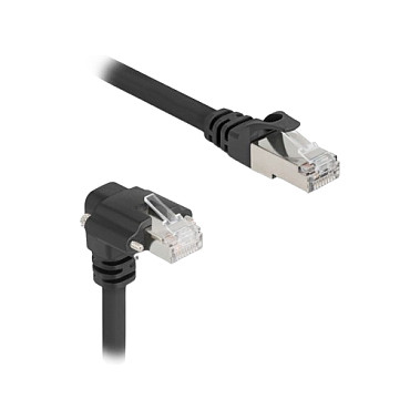 Mrežni kabel DELOCK 80922 GigE Vision (RJ45 90° s vijcima na RJ45, Cat.6 S/FTP, 2m)-0