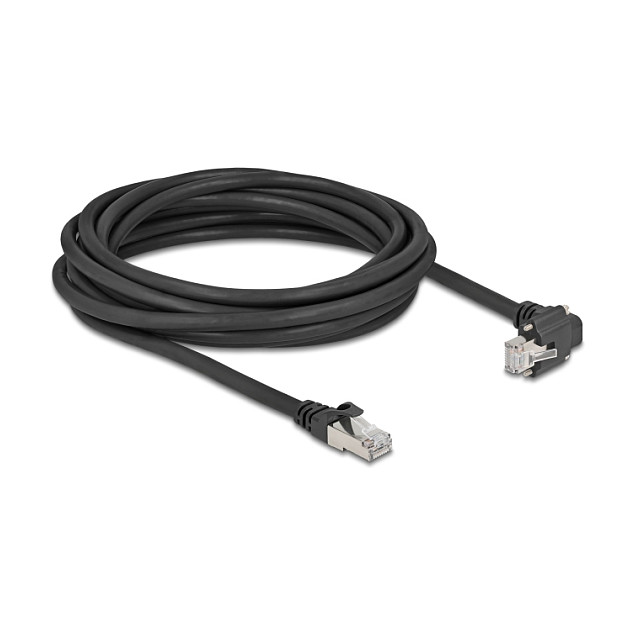 Mrežni kabel DELOCK 80924 za GigE kamere (RJ45 90° s vijcima na RJ45, Cat.6 S/FTP, 5 m)-1