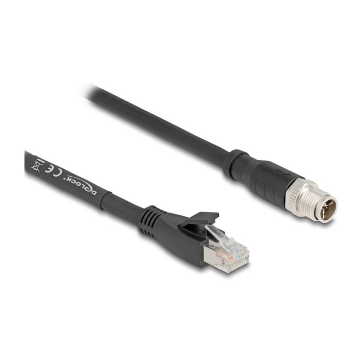 Mrežni kabel DELOCK M12 X-kodirani na RJ45 (Cat.5e, S/FTP, 3 m)-0