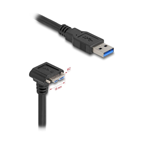 USB kabel DELOCK 81030 (USB-A na Micro-B, 5 Gbps, 90° kutni, 1 m)-1