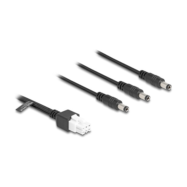 Kabel za napajanje DELOCK 90168 Mini-Fit 6-pin na 3x DC 5.5 x 2.5 mm, 30 cm
