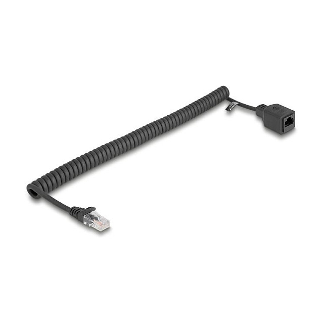 Mrežni kabel DELOCK 90672 RJ45 spiralni produžni (Cat.5e, UTP, 1-3 m) crni-0