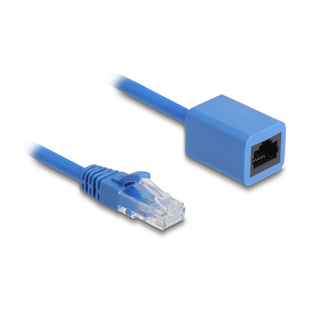 Mrežni kabel DELOCK RJ45 Spiralni Produžni Cat.6 UTP (0.45 - 0.75 m) plavi-1