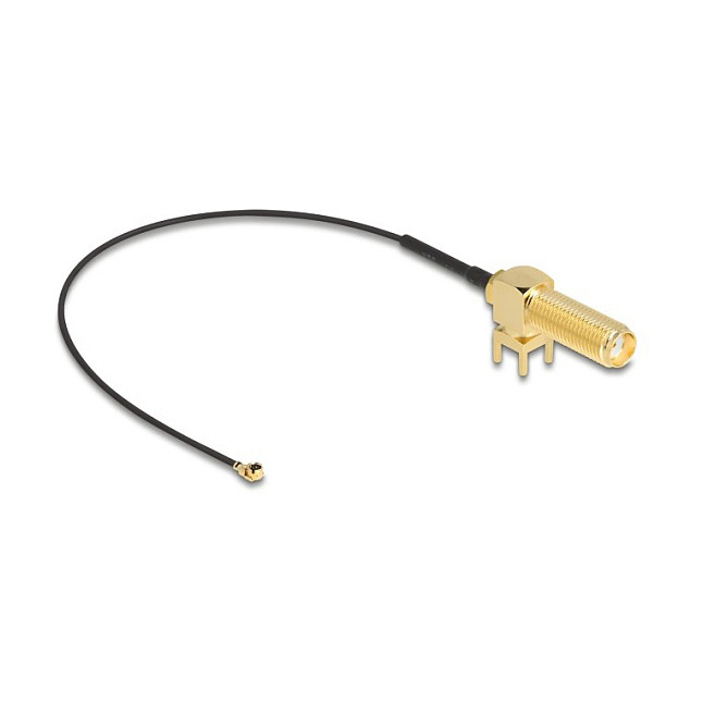 Antenski kabel DELOCK SMA 90° PCB utičnica na MHF I utikač 15 cm (1.13, 50 Ohm)-1