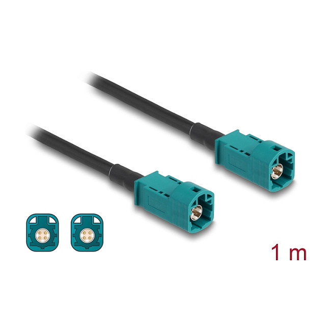 HSD kabel DELOCK 90678 (HSD Z muški na HSD Z muški, 1 m, 100 Ohm)-1