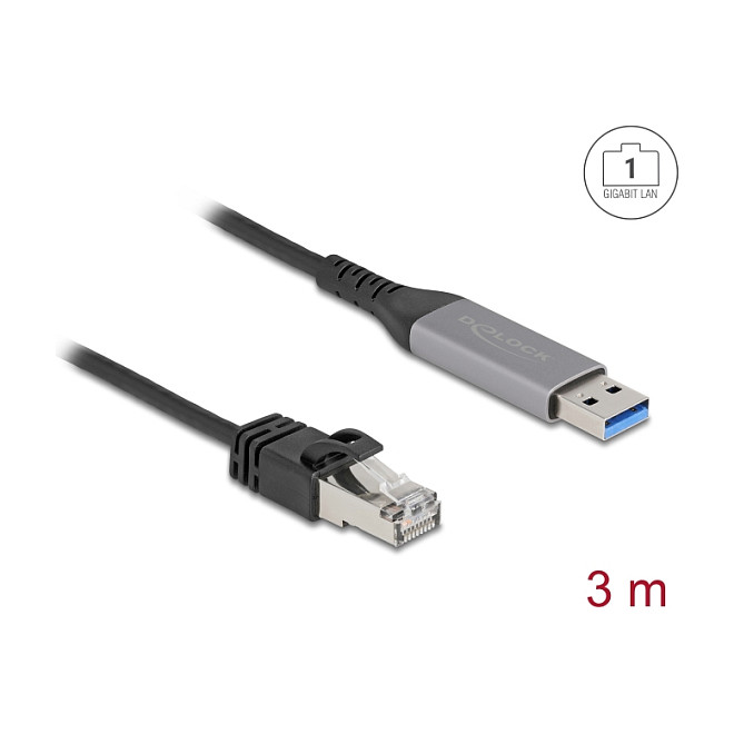 USB LAN adapter kabel DELOCK 60757 (USB-A na RJ45, Gigabit Ethernet, 3 m)-1