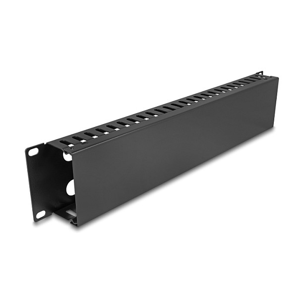 Panel za kabele DELOCK 19″ 2U s 4 otvora (metalni, za mrežni ormar)