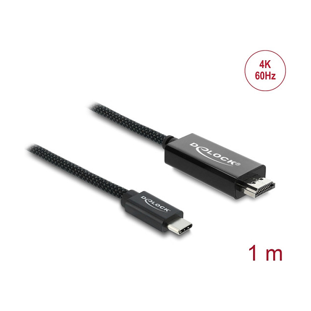USB-C na HDMI kabel DELOCK 81703 (4K 60Hz, DP Alt Mode, 1 m)-1