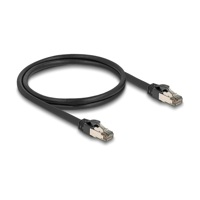 Mrežni kabel DELOCK Cat.6A U/FTP 1m (ultra fleksibilan, metalni oplet) crni-1