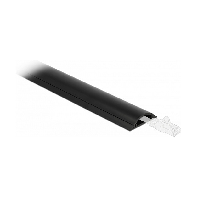 Kanalica za kabele DELOCK samoljepljiva 50 x 12 mm (duljina 1 m, crna)