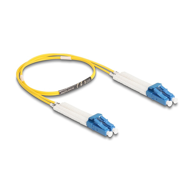 Optički kabel DELOCK LC Duplex na LC Duplex Singlemode OS2 (0.5m, savitljivi)-1