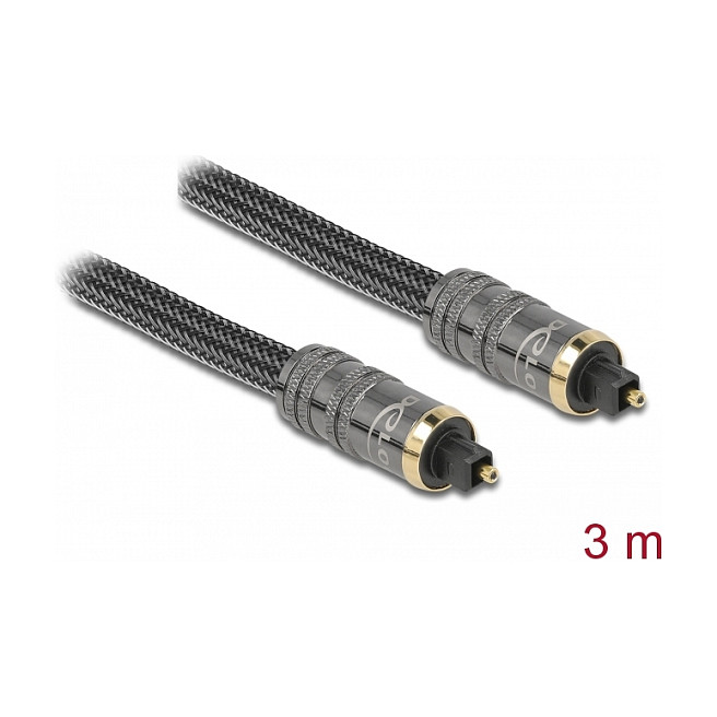 Optički audio kabel DELOCK TOSLINK 3m (pozlaćeni konektori)-1