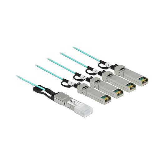 Delock Aktivni Optički Kabel 84073 (QSFP+ na 4x SFP+, 40 Gbps, 10m)-0