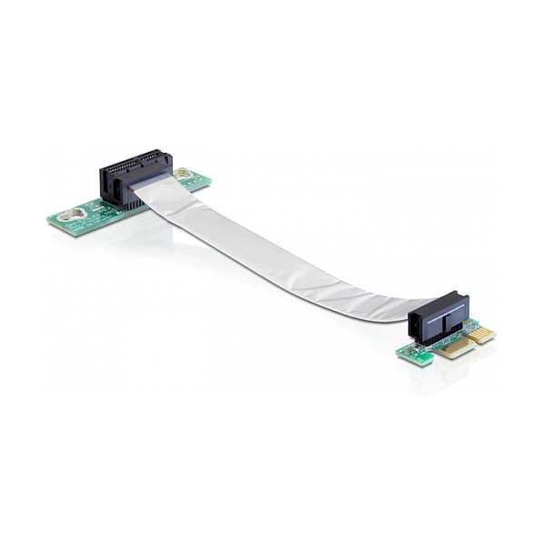 PCIe Riser kartica DELOCK 41839 (PCIe x1 na x1, 13 cm fleksibilni kabel, lijevo usmjerenje)-0