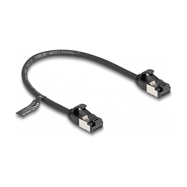 Mrežni kabel DELOCK RJ45 Cat.8.1 S/FTP (0.25m, 40 Gbps, LSZH) crni-1